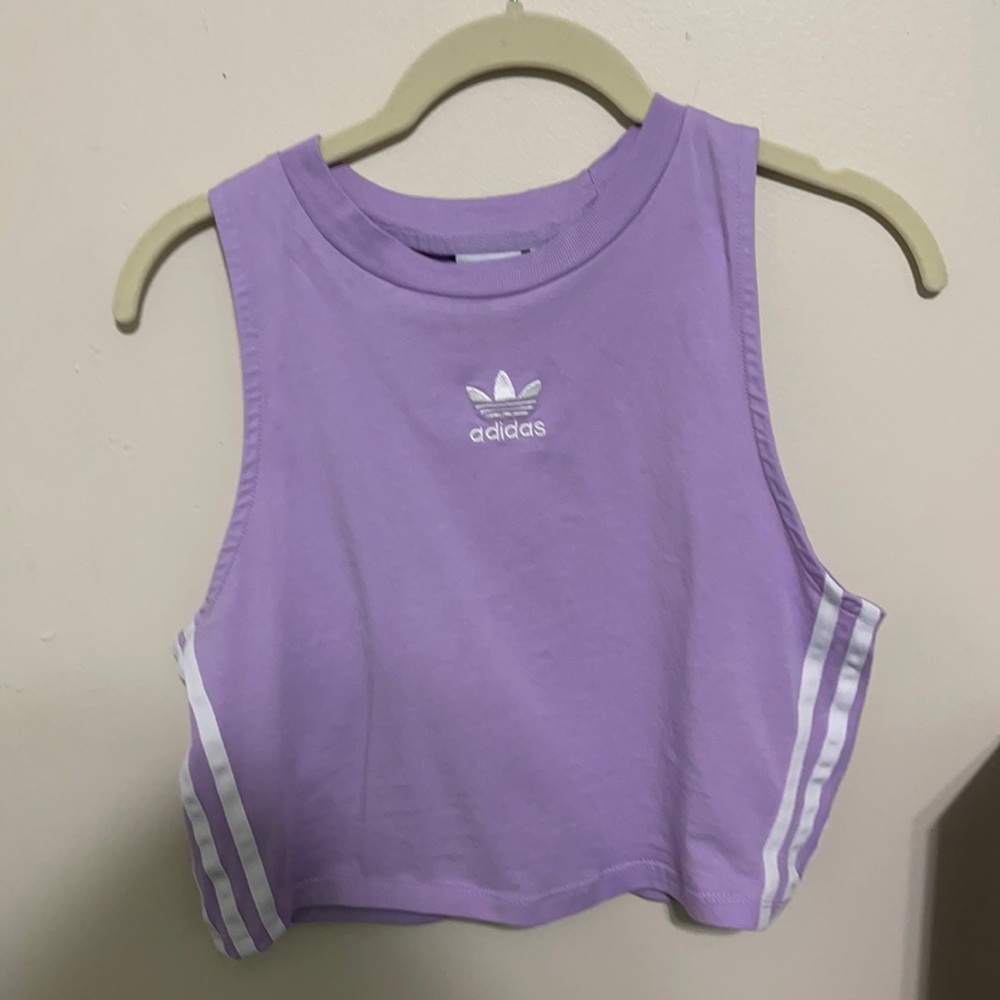 Purple adidas crop top - Picture 1 of 3